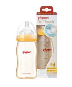 Bình Sữa PPSU Plus 240ml cổ rộng NV Silicon siêu mềm Plus Nhập Khẩu