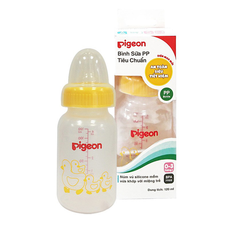 Bình Sữa PP Tiêu Chuẩn - Vịt Đỏ, Xanh, Vàng 120ml